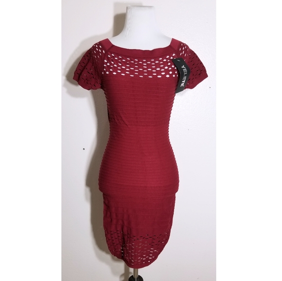 NWT Sexy Red Bodycon Dress - Picture 3 of 6